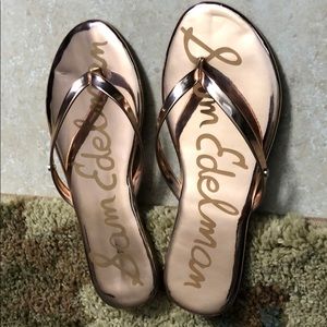 Sam Edelman metallic Flip Flop Sandal NWT Sz 5